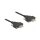 USB 2.0 Kabel Typ-A Stecker zu Stecker mit Schraubenabstand 30 mm 1 m schwarz