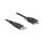 DELOCK USB 2.0 Kabel Typ-A Stecker zu Typ Mini-B Stecker mit Schraubenabstand 13mm 1m schwarz