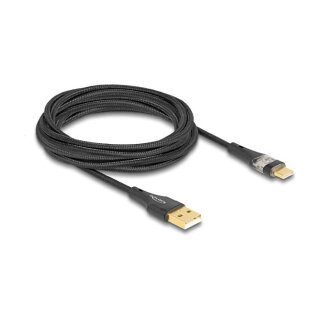 USB 2.0 Kabel Typ-A Stecker zu USB Type-C™ Stecker mit Schnellladefunktion 60 W transparent 3 m