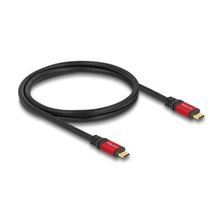 USB 2.0 Kabel USB Type-C™ Stecker zu Stecker PD 3.0 100 W E-Marker 1 m rot Metall