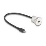 USB 2.0 Micro-B Einbaubuchse mit Kabelpeitsche Stecker 30...