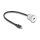 USB 2.0 Micro-B Einbaubuchse mit Kabelpeitsche Stecker 30 cm Aluminium