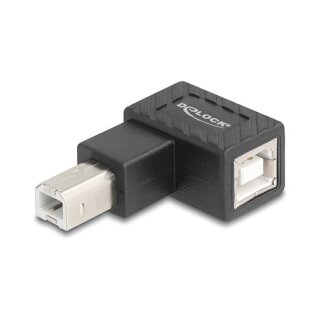 USB 2.0 Adapter USB Typ-B Stecker zu USB Typ-B Buchse 90° links gewinkelt