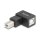 USB 2.0 Adapter USB Typ-B Stecker zu USB Typ-B Buchse 90° links gewinkelt