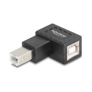 USB 2.0 Adapter USB Typ-B Stecker zu USB Typ-B Buchse 90° rechts gewinkelt
