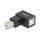 USB 2.0 Adapter USB Typ-B Stecker zu USB Typ-B Buchse 90° rechts gewinkelt