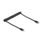 USB 2.0 Type-C™ Spiralkabel Stecker zu Stecker 0,45...