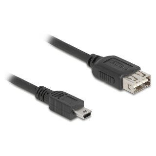 Delock USB 2.0 Kabel USB Typ Mini-B Stecker zu EASY USB Typ-A Buchse 5 m