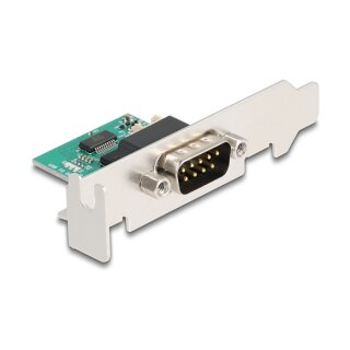 USB auf RS-232 Konverter FTDI FT231XS USB 2.0 Pfostenstecker zu D-Sub 9 Stecker mit Low Profile Blende und Kabel 30 cm