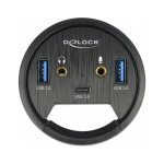 DELOCK 3 Port Tisch-Hub 1x USB Type-C und 2x USB Typ-A +...