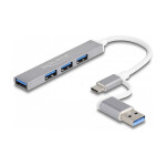 4 Port Slim USB Hub mit USB Type-C™ oder USB Typ-A...