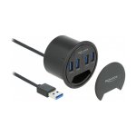 DELOCK 4 Port Tisch-Hub mit 4x SuperSpeed USB Typ-A Port