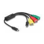 DELOCK 4 Port USB 2.0 Kabel-Hub mit USB Type-C zu 3 x...