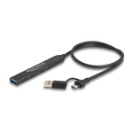 4 Port Slim USB Hub mit USB Type-C™ oder USB Typ-A...