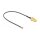 Antennenkabel RP-SMA Buchse zum Einbau zu I-PEX Inc., MHF® 4L LK Stecker 1.37, 20 cm Gewindelänge 10 mm