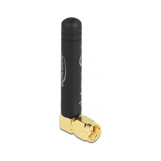 LPWAN 868 MHz Antenne SMA Stecker 90° 1,6 dBi omnidirektional starr schwarz