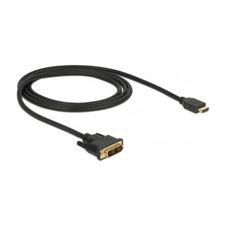 DELOCK Kabel DVI 18+1 Stecker > HDMI-A Stecker 1 m schwarz
