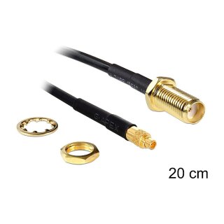 Antennenkabel SMA Buchse zum Einbau zu MMCX Stecker 200 mm