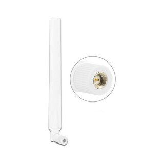 LTE Antenne SMA Stecker 0 - 4 dBi omnidirektional drehbar mit Kippgelenk weiß