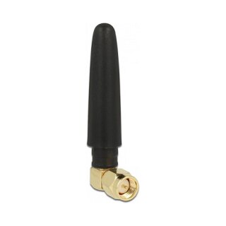 LTE Antenne SMA Stecker 90° 2 dBi omnidirektional starr schwarz
