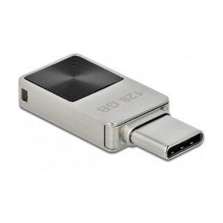 STICK DELOCK Mini USB 3.2Gen1 USB-C Speicherstick 128GB Metallgeh.