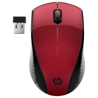 HP 220 Maus kabellos rot. schwarz