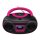 Denver DAB+ Boombox Mit DAB+/FM-Radio, Bluetooth-Funktion,pink