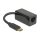 USB C > Adapter Netzwerk RJ45 (1000 MBit/s) schwarz Delock