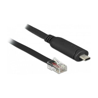 Adapter USB 2.0 Type-C™ Stecker > 1 x Seriell RS-232 RJ45 Stecker 2,0 m schwarz