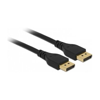 DELOCK DisplayPort Kabel 8K 60Hz 2m DP 8K zertifiziert ohne Einrastfunktion