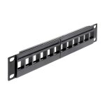 10" Keystone Patchpanel 12 Port schwarz