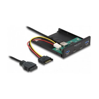DELOCK 8.89cm 3.5Zoll USB 3.2 Gen 1 Front Panel 2 x USB Type-C + 2 x USB Typ-A