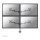 Neomounts Tischhalterung für vier Flachbildschirme bis 27" (69 cm) 6KG FPMA-D935D4