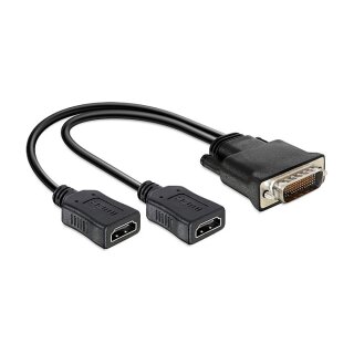 Adapter DMS-59 Stecker > 2 x HDMI Buchse 20cm
