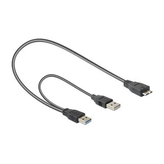 USB 5 Gbps Kabel Typ-A Stecker + USB Typ-A Stecker zu USB 5 Gbps Typ Micro-B Stecker 60 cm