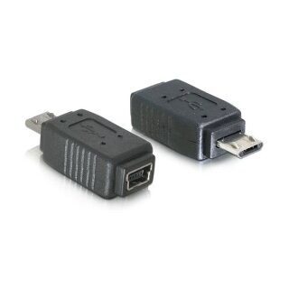 Adapter USB micro-B Stecker zu USB Mini 5 Pin Buchse