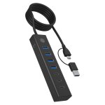 ICY BOX IB-HUB1737-C3 USB-C/USB-A 3.2 HUB 7-Port 4xUSB-A;...