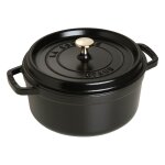 Staub La Cocotte 24cm rund. schwarz. Gusseisen