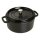 Staub La Cocotte 24cm rund. schwarz. Gusseisen