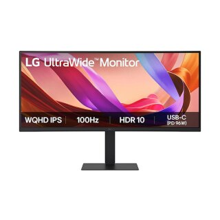 86,4cm/34" (3440×1440) LG 34U650A-B 21:9 IPS 5 ms 100Hz USB-C HDMI×2 DisplayPort USB-Hub KVM Curved Black