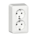 GIRA 478013 2f-SCHUKO-Steckdose + Montagepl. AP...