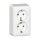 GIRA 478013 2f-SCHUKO-Steckdose + Montagepl. AP Reinweiß