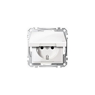 MERTEN MEG2314-0319 SCHUKO-Steckdose mit Klappdeckel, IP44 pola