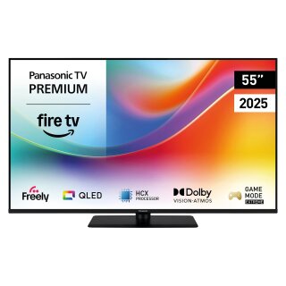 139,0cm/55" (3840x2160) Panasonic TV-55W85BEZ 16:9 Mini LED 144Hz HDMI USB WLAN Bluetooth HDR10+ Adaptive Speaker Black