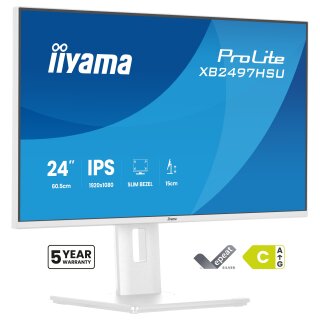 iiyama ProLite XB2497HSU-W1 Monitor 60,5 cm (24") weiß