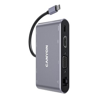 Canyon Hub DS-14 8-in-1 4K USB-C gray