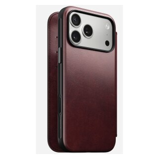 Nomad Modern Leather Folio iPhone 17 Pro Max Burgundy H.