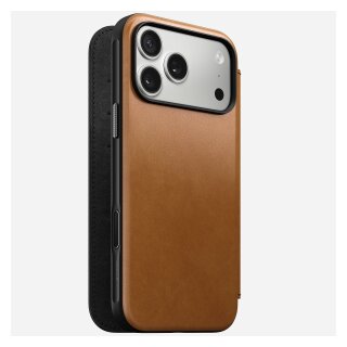 Nomad Modern Leather Folio iPhone 17 Pro Max English Tan
