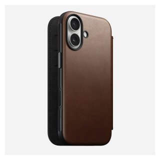 Nomad Modern Leather Folio iPhone 17 Brown