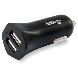 Equip KFZ-Ladegerät 2-Port 2xUSB2.0 480Mbps 12W schwarz